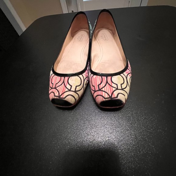 Coach portia size 8.5M multicolored ballet flat square toe - Picture 4 of 10